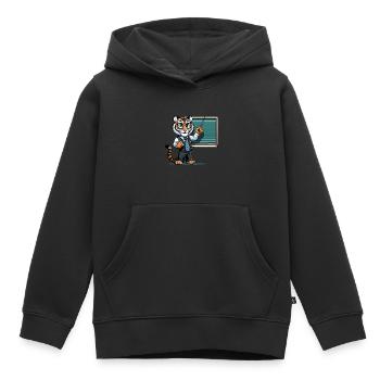 Cute Tiger Teacher - Kids Premium Organic Hoodie - black - Front - AI Model Kid Male (0cm)