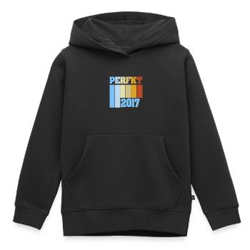 Perfect 2017 - Kids Premium Organic Hoodie - black - Front - AI Model Kid Male (0cm)