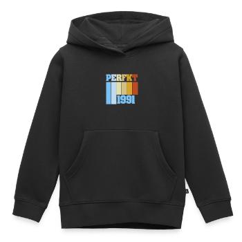 Perfekt 1991 - Kinder Premium Organic Hoodie - Schwarz - Vorne - AI Model Kid Male (0cm)