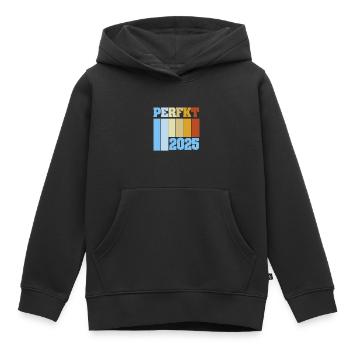 2025 - Sweat Premium à capuche enfant bio - noir - Devant - AI Model Kid Male (0cm)