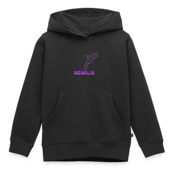 Spaßig Rosalie - Kinder Premium Organic Hoodie - Schwarz - Vorne - AI Model Kid Male (0cm)