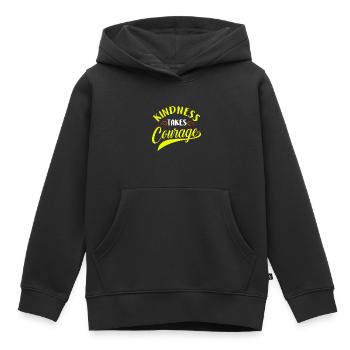 Kindness Takes Courage Anti Mobbing - Kinder Premium Organic Hoodie - Schwarz - Vorne - AI Model Kid Male (0cm)