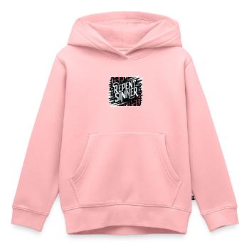 Repent Sinner 18 - Kids Premium Organic Hoodie - rose - Front - AI Model Kid Female (0cm)