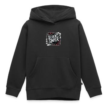 Repent Sinner 18 - Kinder Premium Organic Hoodie - Schwarz - Vorne - AI Model Kid Male (0cm)