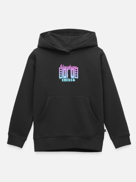 Haridwar India Sonnenuntergang - Kinder Premium Organic Hoodie - Schwarz