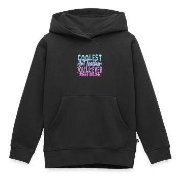 Le professeur d’art le plus cool - Sweat Premium à capuche enfant bio - noir - Devant - AI Model Kid Male (0cm)