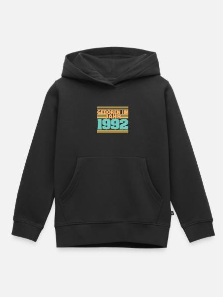 Jahr 1992 - Kinder Premium Organic Hoodie - Schwarz