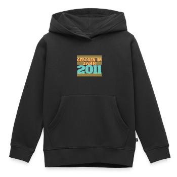Jahr 2011 - Kinder Premium Organic Hoodie - Schwarz - Vorne - AI Model Kid Male (0cm)