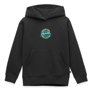 Father's Day Franz - Kids Premium Organic Hoodie - black - Front - AI Model Kid Male (0cm)