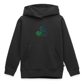Vélo de route Vélo de route Vélo de route Hommes Vélo de route - Sweat Premium à capuche enfant bio - noir - Devant - AI Model Kid Male (0cm)