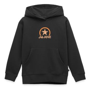 Vorname Juliane - Kinder Premium Organic Hoodie - Schwarz - Vorne - AI Model Kid Male (0cm)