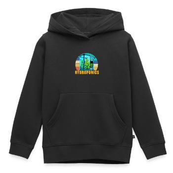 Culture hydroponique - Sweat Premium à capuche enfant bio - noir - Devant - AI Model Kid Male (0cm)