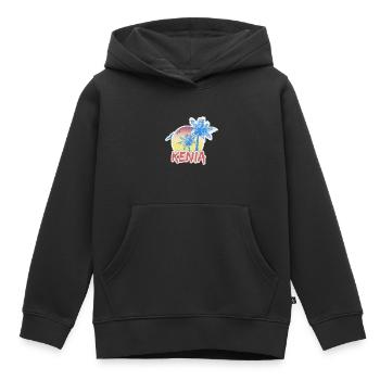 Kenia - Kinder Premium Organic Hoodie - Schwarz - Vorne - AI Model Kid Male (0cm)