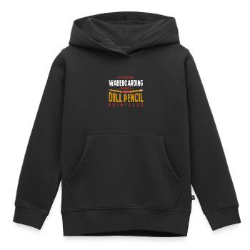 La vie sans wakeboard est comme un crayon terne - Sweat Premium à capuche enfant bio - noir - Devant - AI Model Kid Male (0cm)