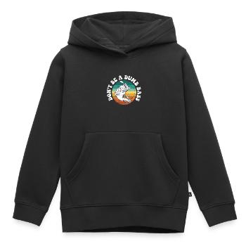 Don’t Be A Dumb Bass Pêche en eau salée en haute mer - Sweat Premium à capuche enfant bio - noir - Devant - AI Model Kid Male (0cm)