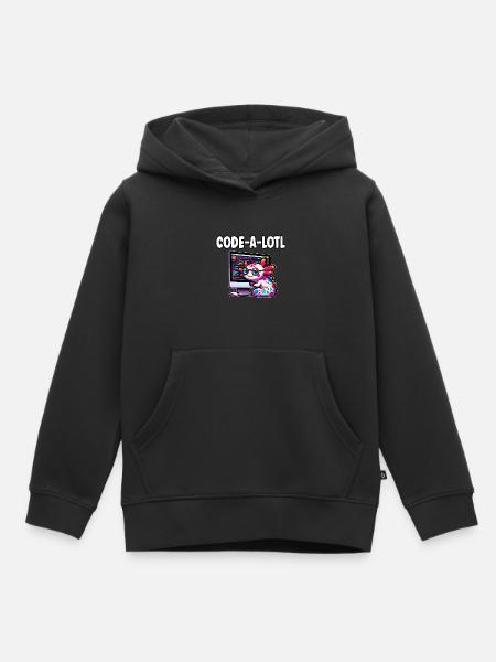 Lustige Codierung Axolotl Programmierung Geschenk - Kinder Premium Organic Hoodie - Schwarz