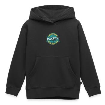 Kasper als Vatertag - Kinder Premium Organic Hoodie - Schwarz - Vorne - AI Model Kid Male (0cm)