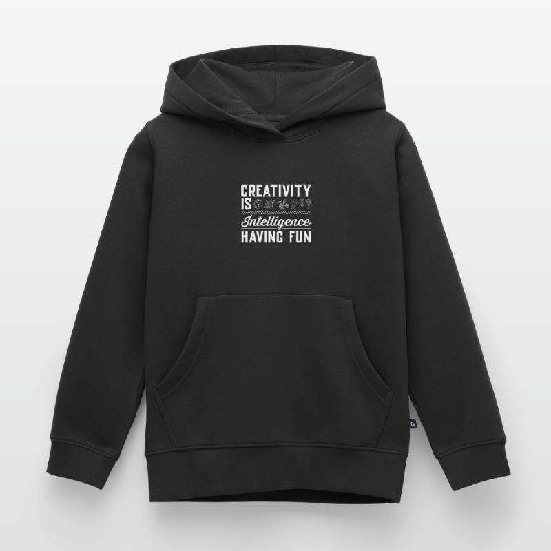Creative Creativity Is Intelligence having fun Kids Premium Organic Hoodie