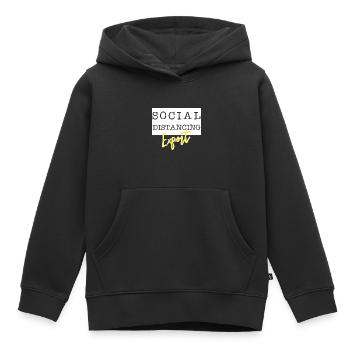 Social Distancing Expert - Kinder Premium Organic Hoodie - Schwarz - Vorne - AI Model Kid Male (0cm)