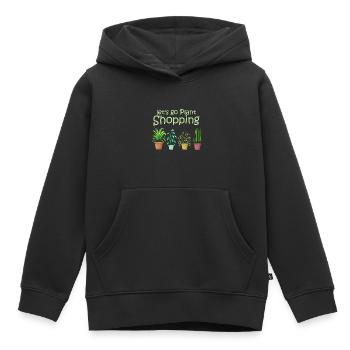 Let's go buy plants - Plant Lover - Kids Premium Organic Hoodie - black - Front - AI Model Kid Male (0cm)