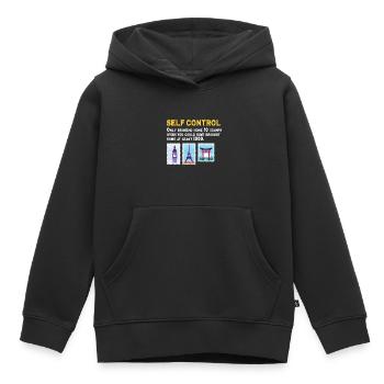Stamp collecting - Kids Premium Organic Hoodie - black - Front - AI Model Kid Male (0cm)