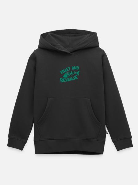 Fillet And Release - Kinder Premium Organic Hoodie - Schwarz
