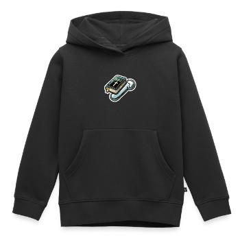 Faites glisser pour activer le mode Pioneer - Sweat Premium à capuche enfant bio - noir - Devant - AI Model Kid Male (0cm)