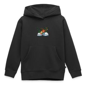 Lesen - Kinder Premium Organic Hoodie - Schwarz - Vorne - AI Model Kid Male (0cm)