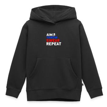 Boulespiel Zielen Werfen Schwören Wiederholen - Kinder Premium Organic Hoodie - Schwarz - Vorne - AI Model Kid Male (0cm)