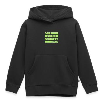 Cordonnier - Sweat Premium à capuche enfant bio - noir - Devant - AI Model Kid Male (0cm)
