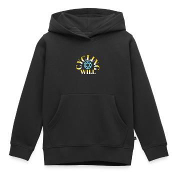 Radfahren wird - Kinder Premium Organic Hoodie - Schwarz - Vorne - AI Model Kid Male (0cm)