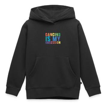 La danse est mon obsession - Sweat Premium à capuche enfant bio - noir - Devant - AI Model Kid Male (0cm)
