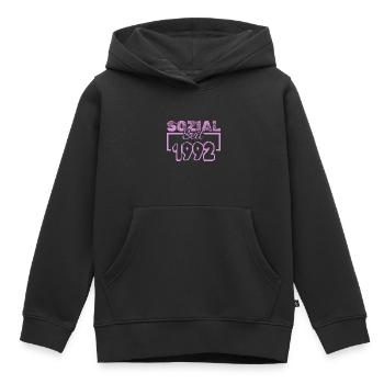 1992 - Kinder Premium Organic Hoodie - Schwarz - Vorne - AI Model Kid Male (0cm)