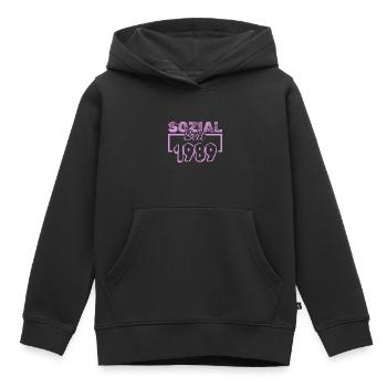 Travailleur social 1989 - Sweat Premium à capuche enfant bio - noir - Devant - AI Model Kid Male (0cm)
