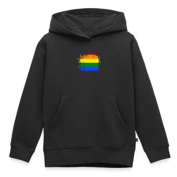 Rainbow Music LGBT Gay Pride - Kids Premium Organic Hoodie - black - Front - AI Model Kid Male (0cm)