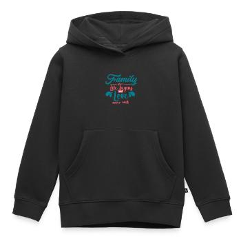 Familie - Kinder Premium Organic Hoodie - Schwarz - Vorne - AI Model Kid Male (0cm)