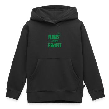 Protection climatique - Sweat Premium à capuche enfant bio - noir - Devant - AI Model Kid Male (0cm)