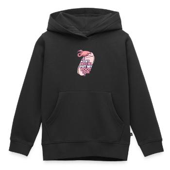 Flamingo - Sweat Premium à capuche enfant bio - noir - Devant - AI Model Kid Male (0cm)