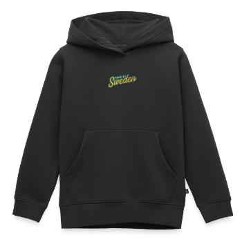 La Suède - Sweat Premium à capuche enfant bio - noir - Devant - AI Model Kid Male (0cm)