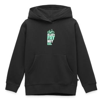 Protection de l'environnement de la bicyclette protection du climat - Sweat Premium à capuche enfant bio - noir - Devant - AI Model Kid Male (0cm)