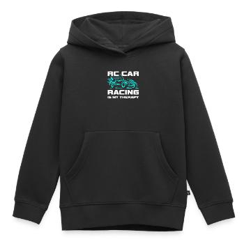 Driving a model car is my therapy RC buggy - Kids Premium Organic Hoodie - black - Front - AI Model Kid Male (0cm)