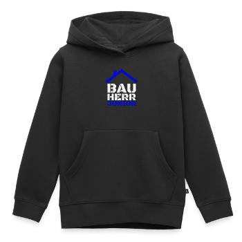 Bauherr Junior Bauherren Junge Baustelle Hausbau - Kinder Premium Organic Hoodie - Schwarz - Vorne - AI Model Kid Male (0cm)