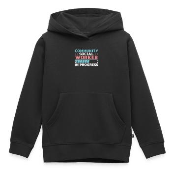 Community Social Worker In Progress - Kinder Premium Organic Hoodie - Schwarz - Vorne - AI Model Kid Male (0cm)