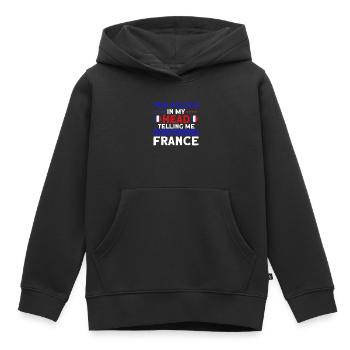 Französische Flagge Französische Wurzeln Geschenk - Kinder Premium Organic Hoodie - Schwarz - Vorne - AI Model Kid Male (0cm)