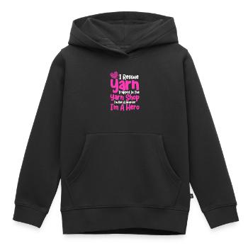 Stricken Stricken Liebhaber Stricken Geschenk - Kinder Premium Organic Hoodie - Schwarz - Vorne - AI Model Kid Male (0cm)