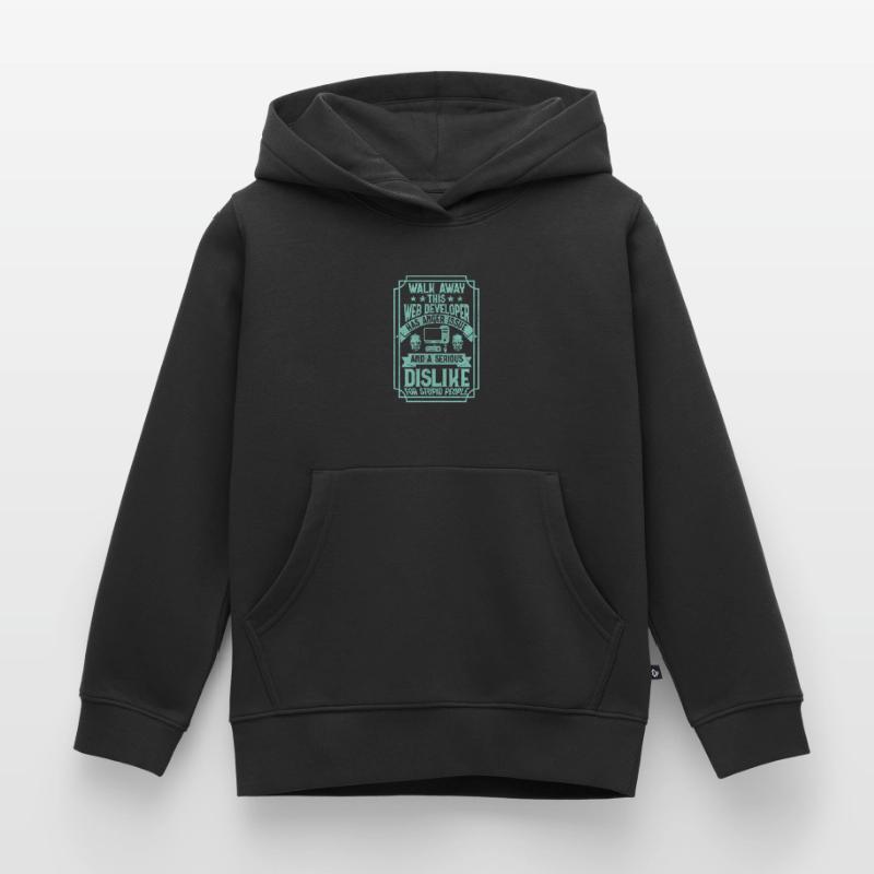 Funny Programmer Web Developer Funny Kinder Premium Organic Hoodie
