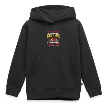 What to do if you sell your home - Kids Premium Organic Hoodie - black - Front - AI Model Kid Male (0cm)