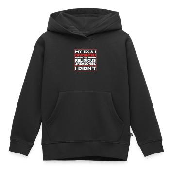 Ex Partner Auflösung der Ehe Scheidung Geschenk - Kinder Premium Organic Hoodie - Schwarz - Vorne - AI Model Kid Male (0cm)