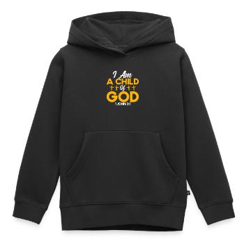 Religiös Inspirierend Bibelvers Geschenk - Kinder Premium Organic Hoodie - Schwarz - Vorne - AI Model Kid Male (0cm)