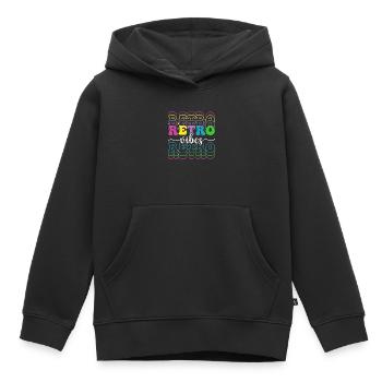 Retro vibes - Kinder Premium Organic Hoodie - Schwarz - Vorne - AI Model Kid Male (0cm)